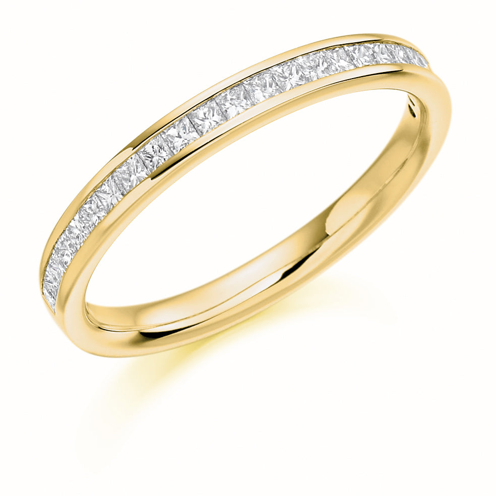 Channel-Set Half Eternity Ring, 0.33ct total (HET1157) in Yellow Gold