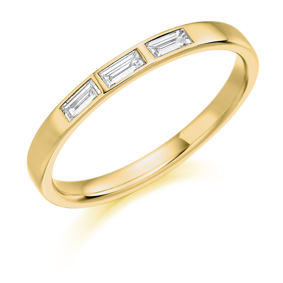 Flush-Set Half Eternity Ring, 0.21ct total (HET1171) in Yellow Gold