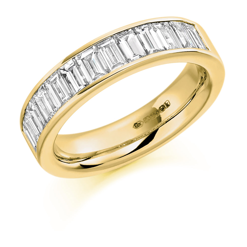 Channel-Set Half Eternity Ring, 1.5ct total (HET1189) in Yellow Gold
