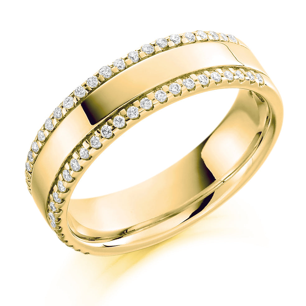 Micro-Claw Half Eternity Ring, 0.26ct total in Yellow Gold