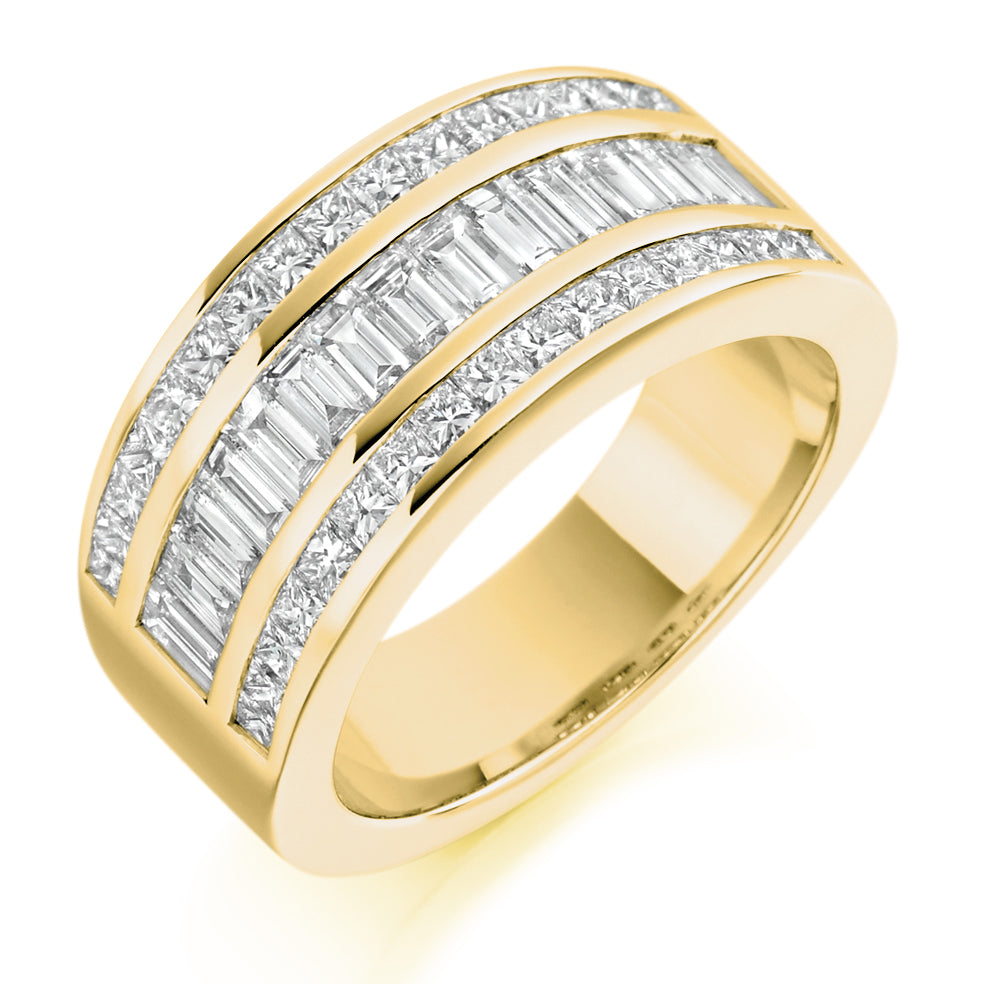 Channel-Set Half Eternity Ring, 1.73ct total in Yellow Gold