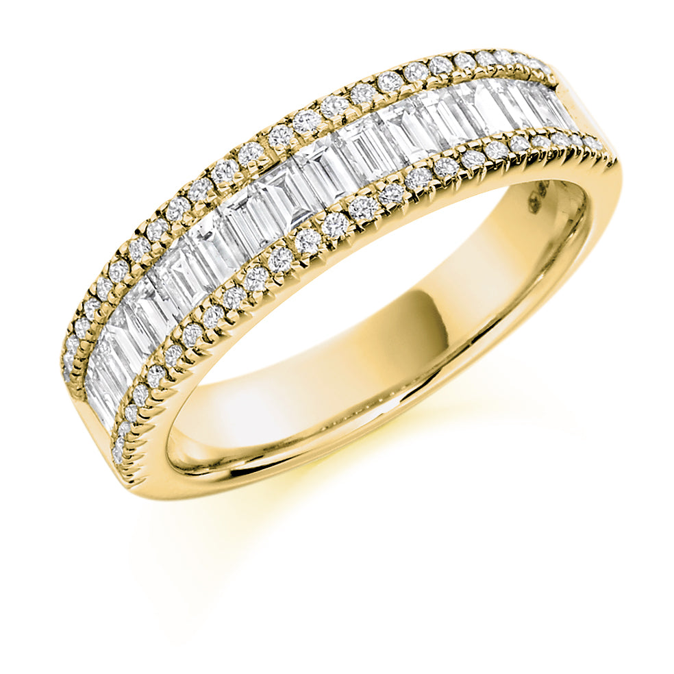 Channel-Set Half Eternity Ring, 1.25ct total in Yellow Gold
