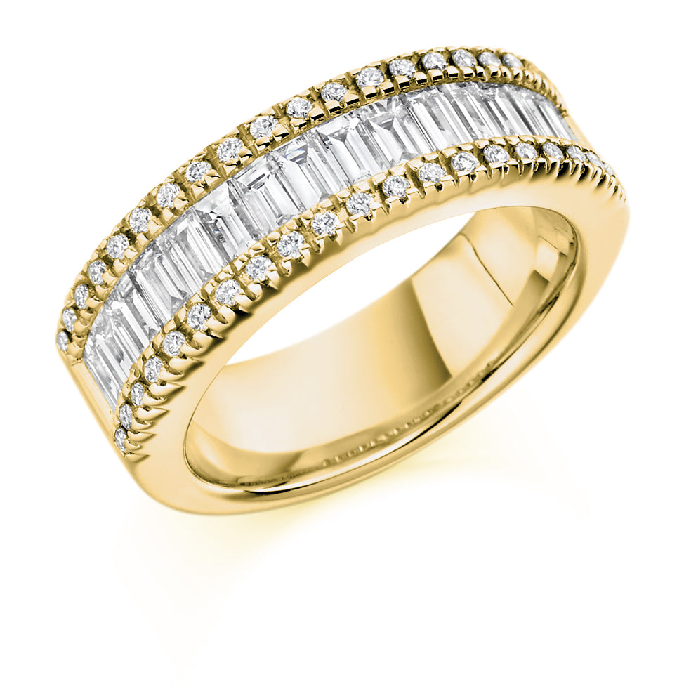 Channel-Set Half Eternity Ring, 2.0ct total (HET1297) in Yellow Gold