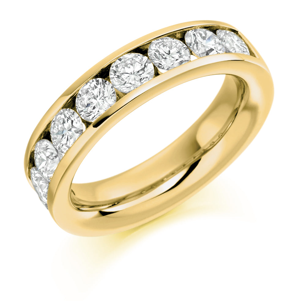 Channel-Set Half Eternity Ring, 2.0ct total (HET1443) in Yellow Gold