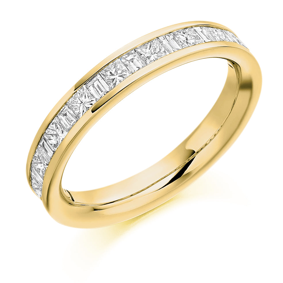 Channel-Set Half Eternity Ring, 0.6ct total (HET1687) in Yellow Gold