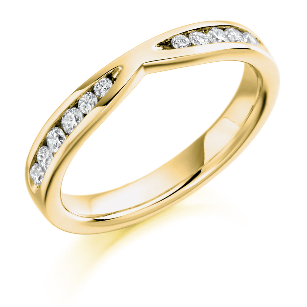 Channel-Set Half Eternity Ring, 0.37ct total (HET1731) in Yellow Gold