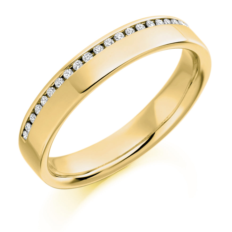 Channel-Set Half Eternity Ring, 0.12ct total (HET1749) in Yellow Gold