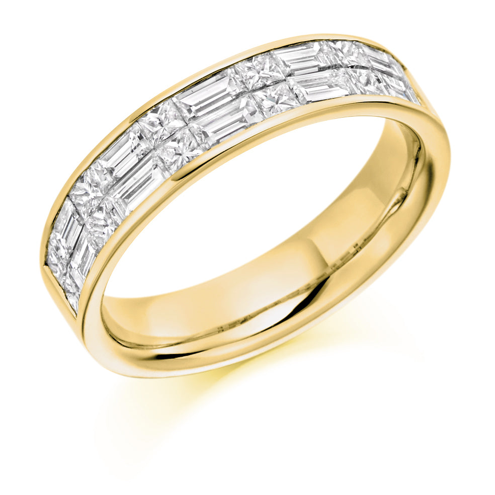 Channel-Set Half Eternity Ring, 1.25ct total (HET1823) in Yellow Gold