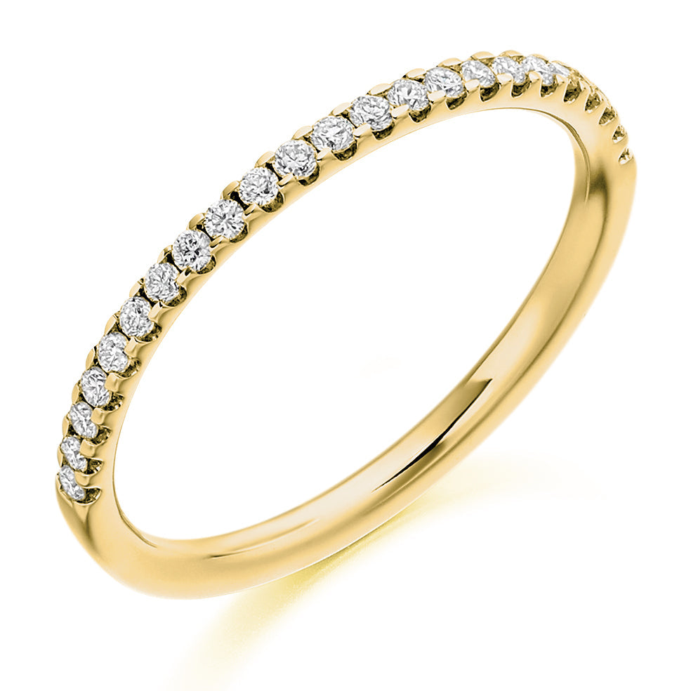 Micro-claw-Set Half Eternity Ring, 0.25ct total (HET1973) in Yellow Gold
