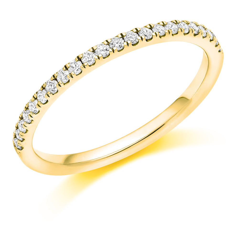 Micro-claw-Set Half Eternity Ring, 0.25ct total (HET20158A) in Yellow Gold
