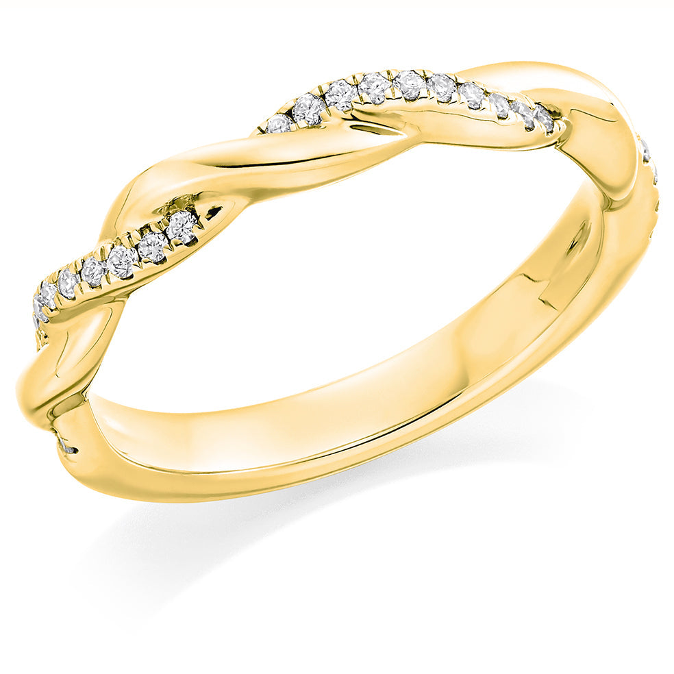 Half Eternity Ring, 0.12ct total (HET20734A) in Yellow Gold