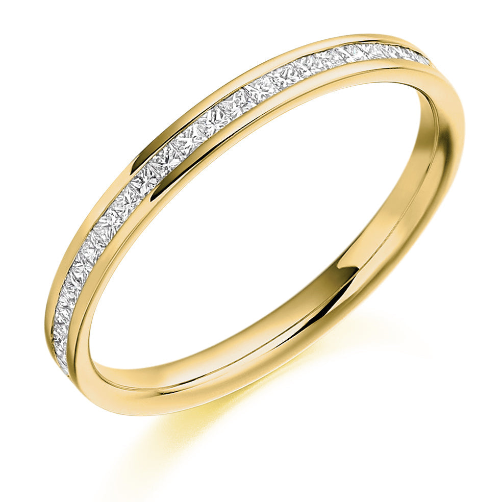 Channel-Set Half Eternity Ring, 0.25ct total (HET2109) in Yellow Gold