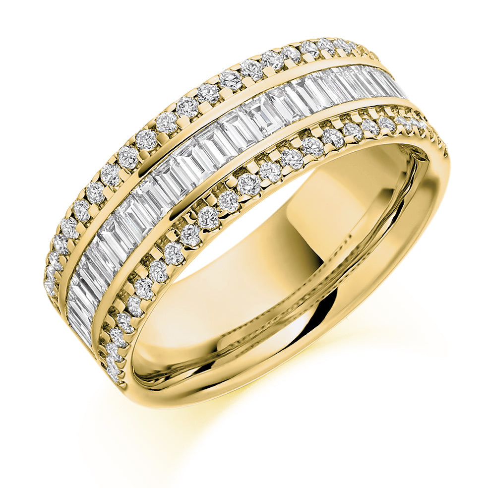 Channel-Set Half Eternity Ring, 1.25ct total (HET2178) in Yellow Gold