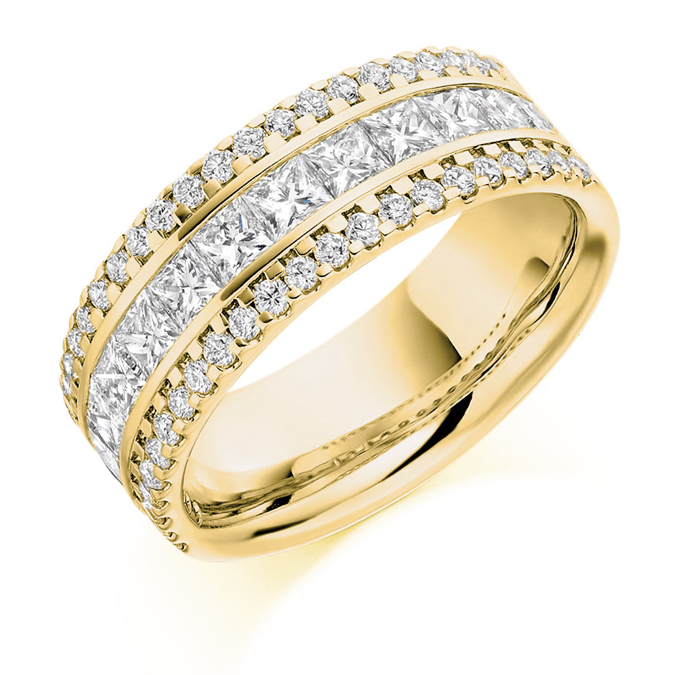 Channel-Set Half Eternity Ring, 1.8ct total (HET2179) in Yellow Gold