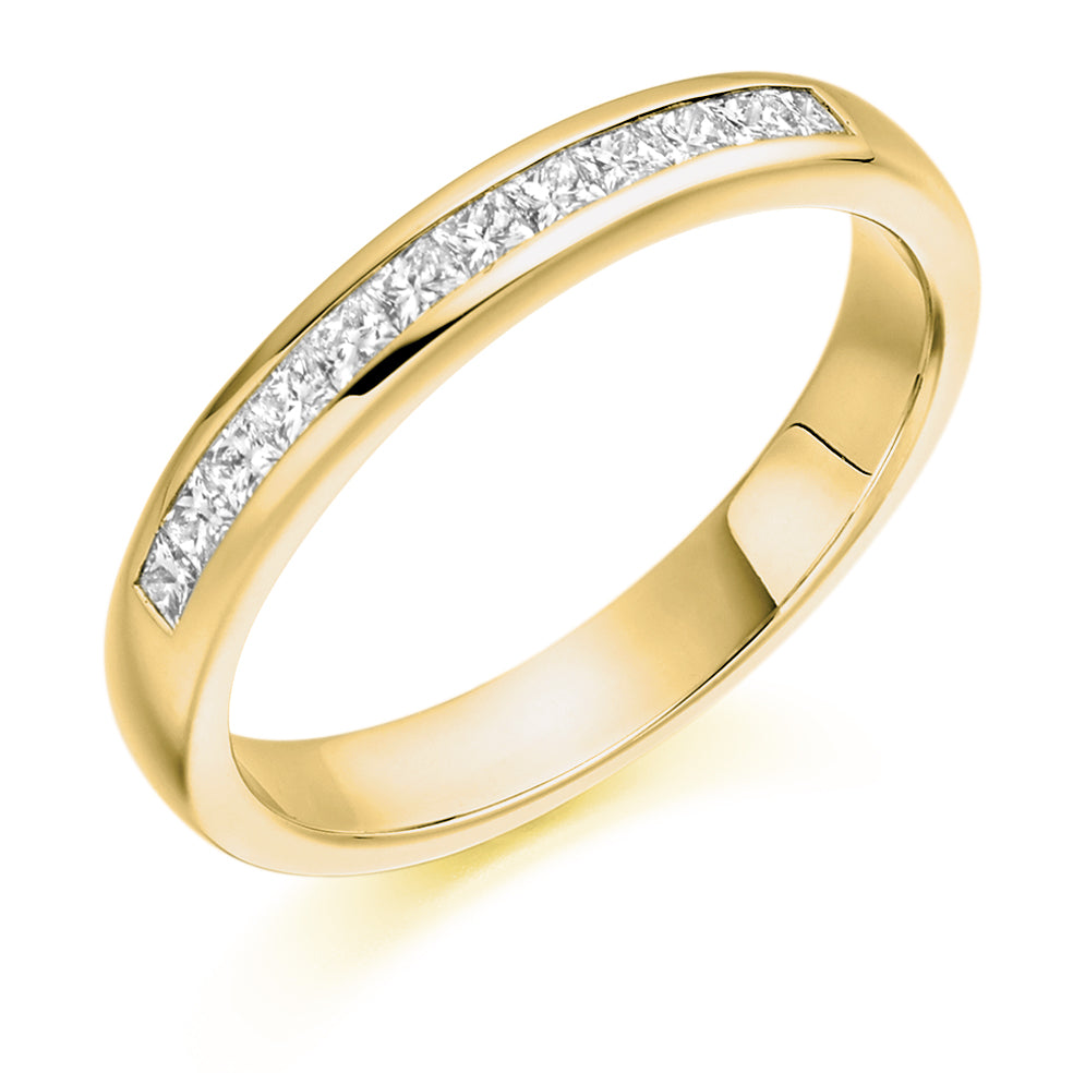 Channel-Set Half Eternity Ring, 0.33ct total (HET2266) in Yellow Gold