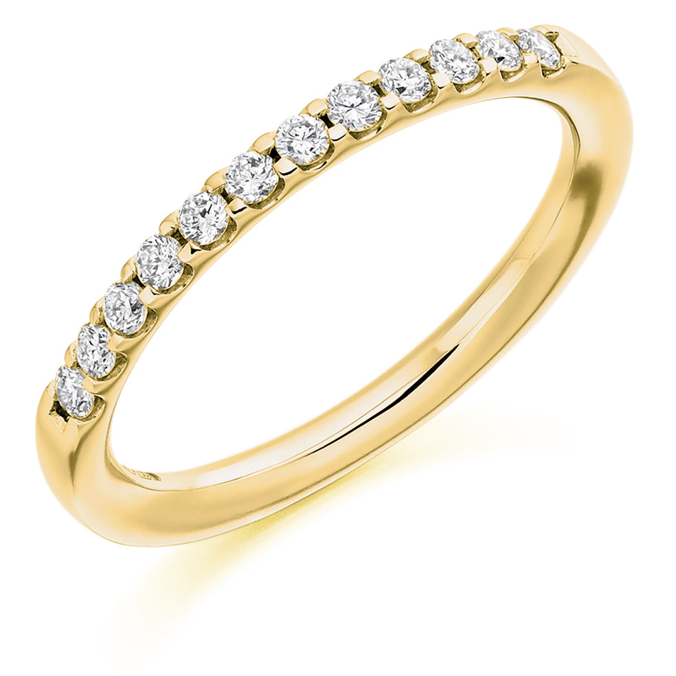 Micro-Claw Half Eternity Ring, 0.25ct total (HET2312) in Yellow Gold