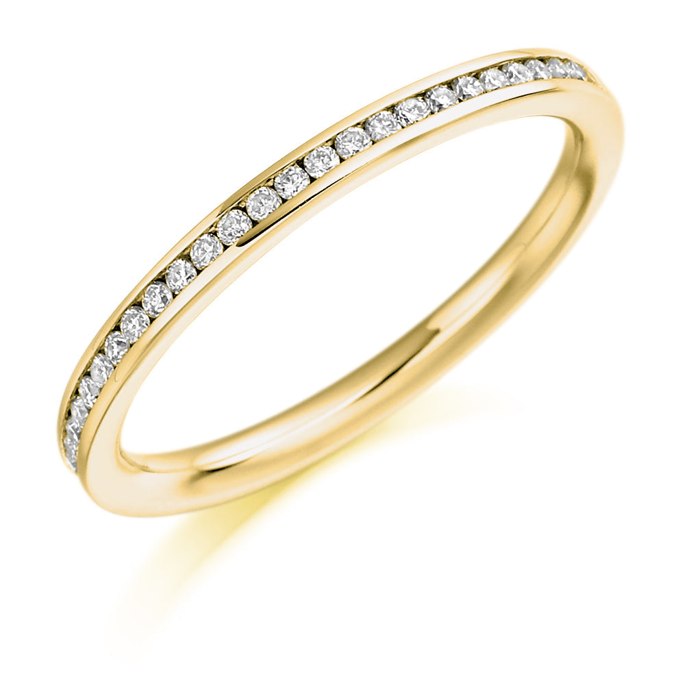 Channel-Set Half Eternity Ring, 0.2ct total (HET2358) in Yellow Gold