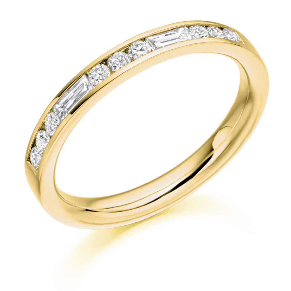 Channel-Set Half Eternity Ring, 0.40ct total (HET2485) in Yellow Gold