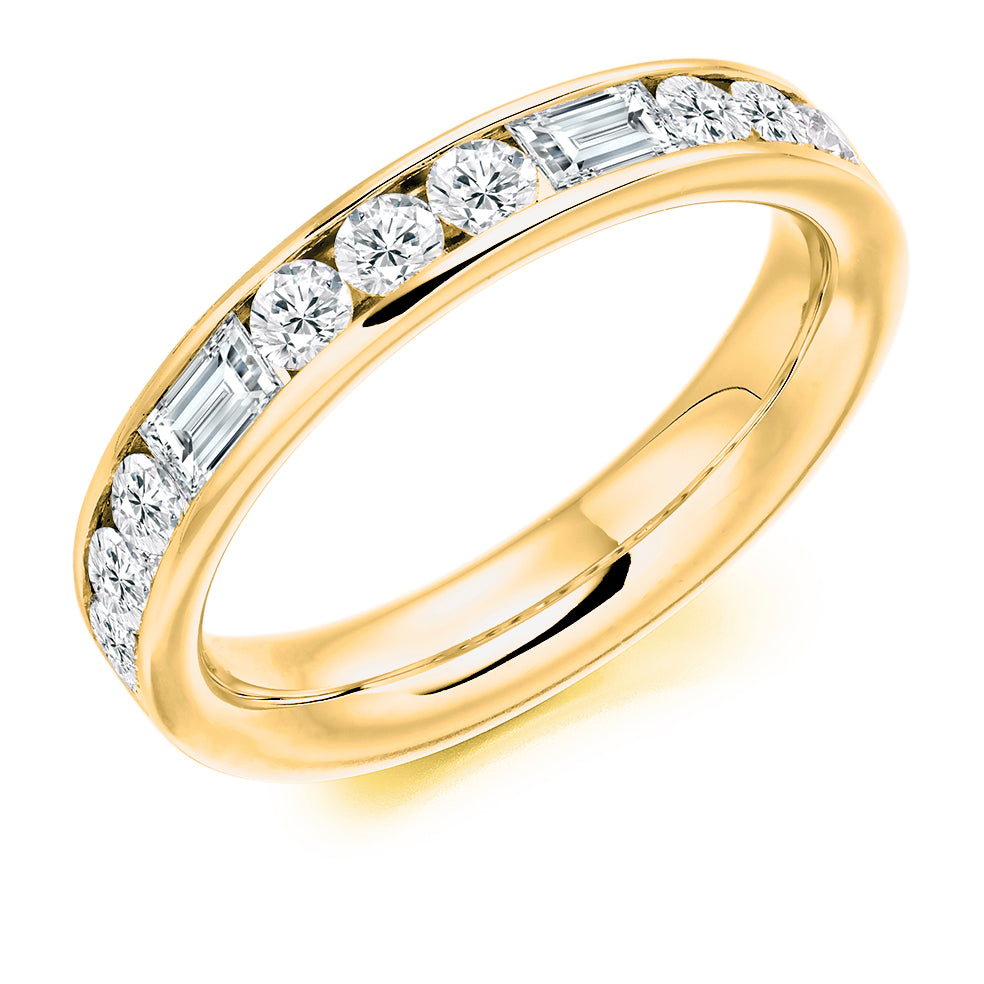 Channel-Set Half Eternity Ring, 1.0ct total (HET2488) in Yellow Gold