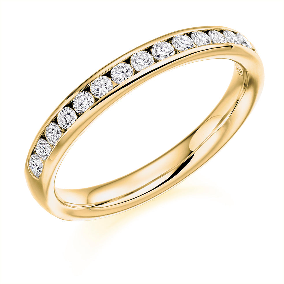 Channel-Set Half Eternity Ring, 0.4ct total (HET2760) in Yellow Gold