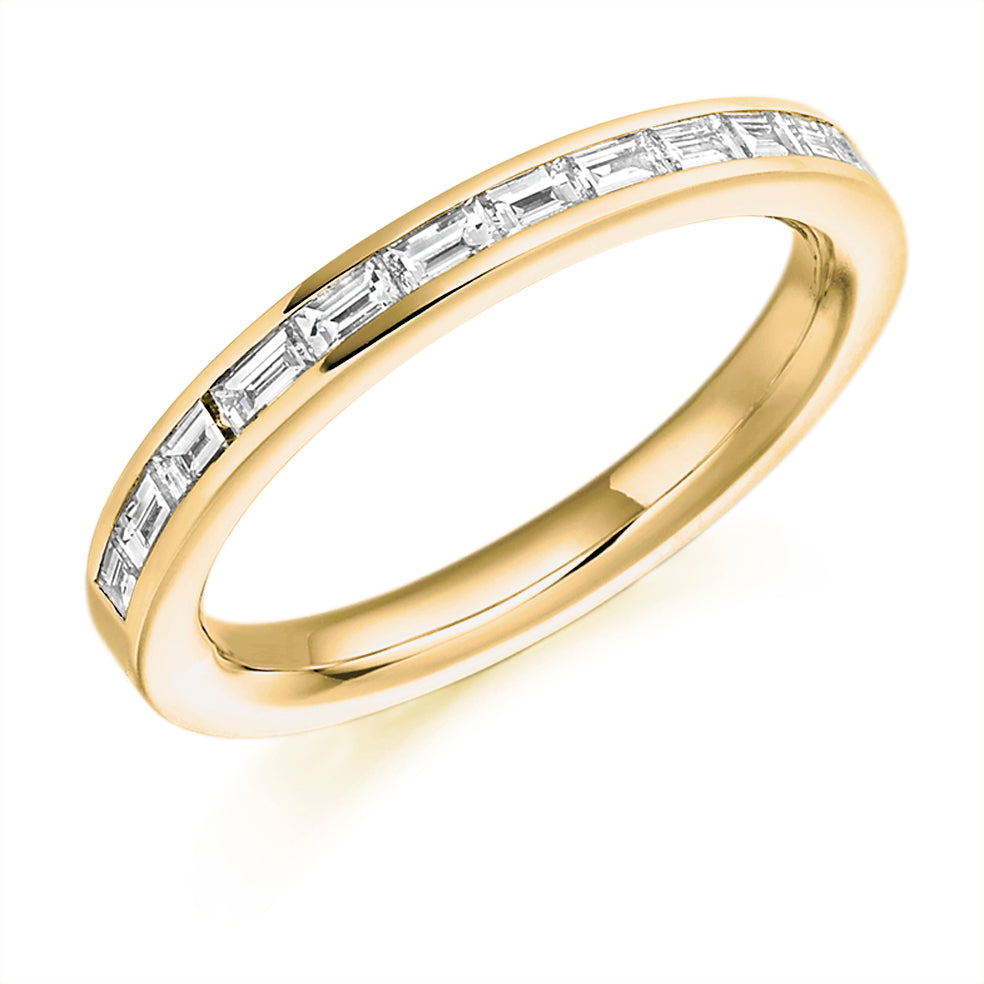 Channel-Set Half Eternity Ring, 0.56ct total (HET2762) in Yellow Gold