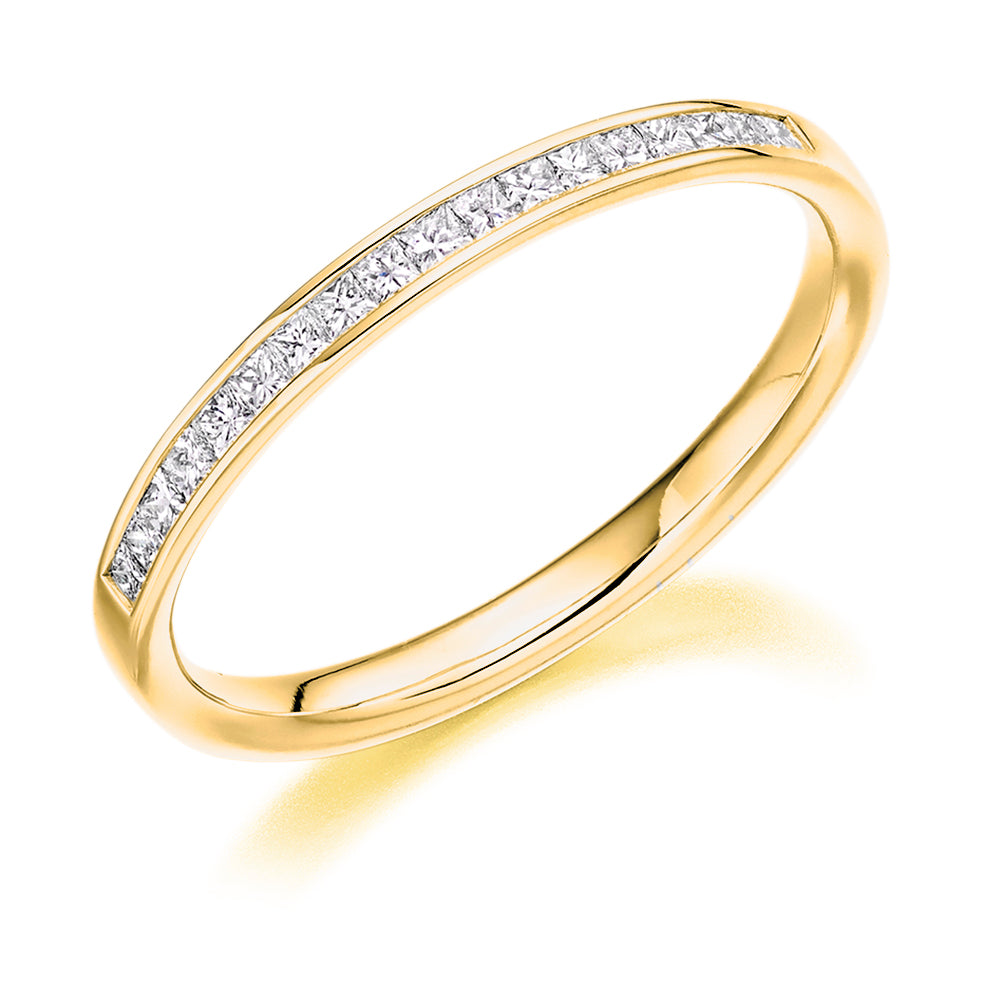 Channel-Set Half Eternity Ring, 0.25ct total (HET2845) in Yellow Gold