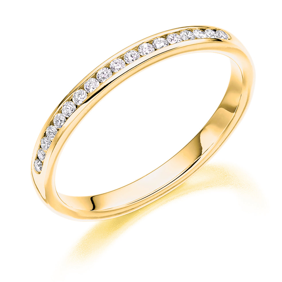 Channel-Set Half Eternity Ring, 0.2ct total (HET2943) in Yellow Gold
