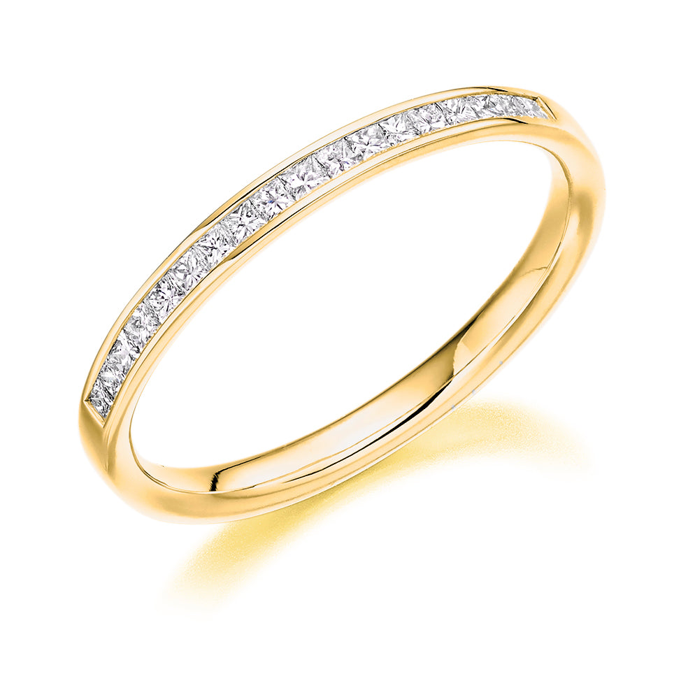 Channel-Set Half Eternity Ring, 0.3ct total (HET2945) in Yellow Gold