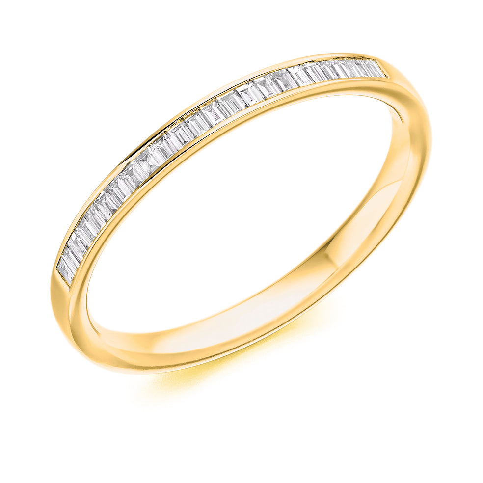Channel-Set Half Eternity Ring, 0.2ct total (HET2947) in Yellow Gold
