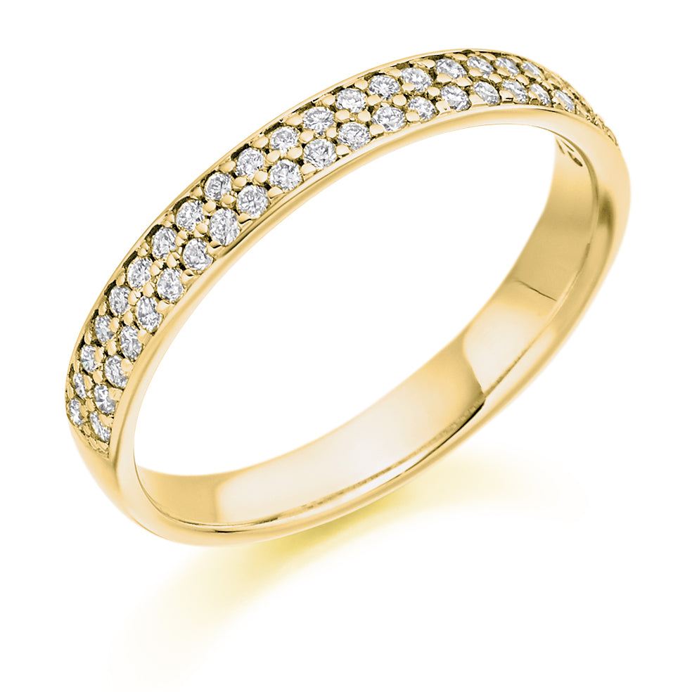 Grain-Set Half Eternity Ring, 0.30ct total (HET3153A) in Yellow Gold
