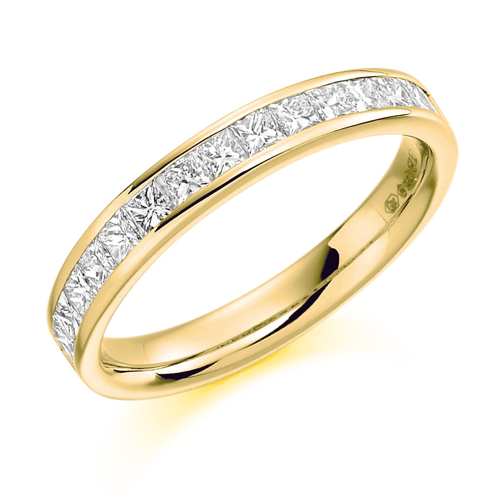 Channel-Set Half Eternity Ring, 0.75ct total (HET3226A) in Yellow Gold