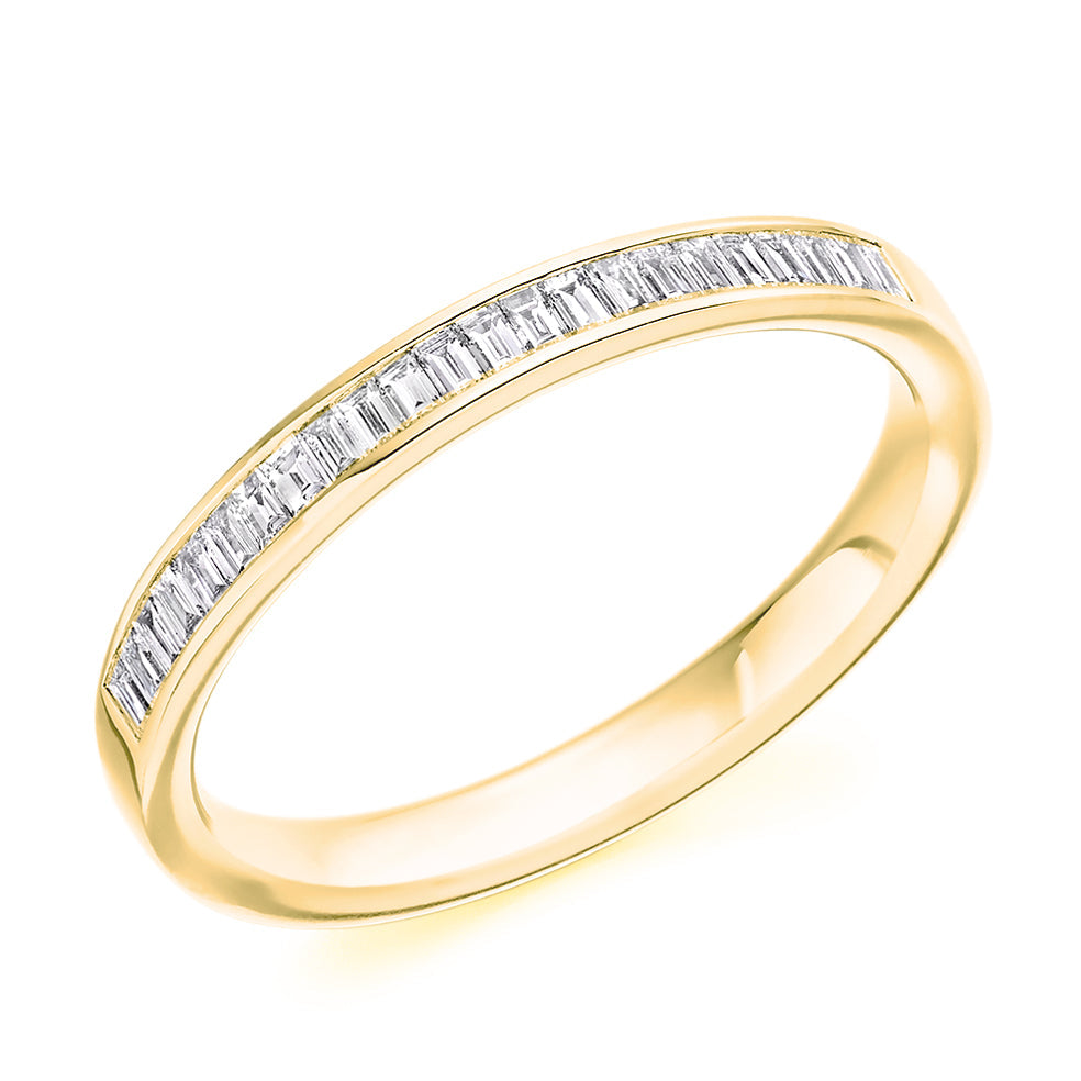 Channel-Set Half Eternity Ring, 0.40ct total (HET3622A) in Yellow Gold