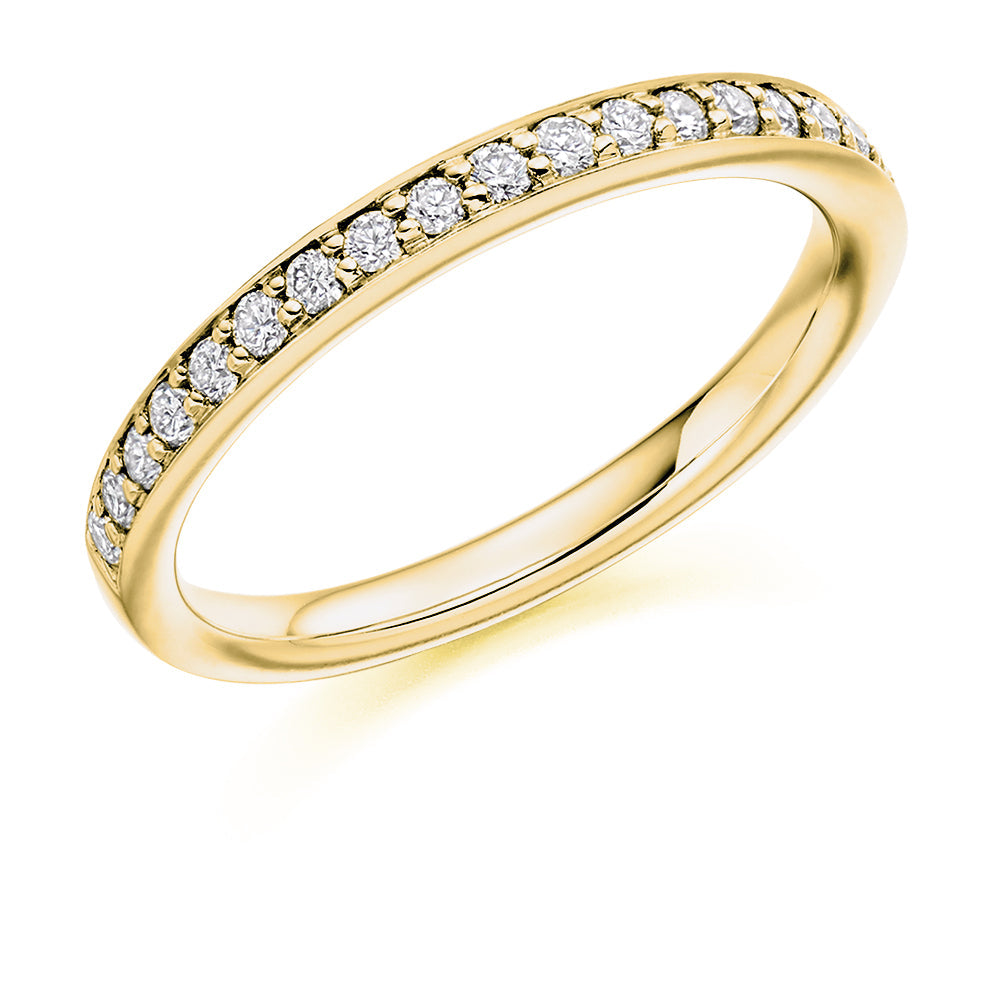 Grain-Set Half Eternity Ring, 0.30ct total (HET3698A) in Yellow Gold