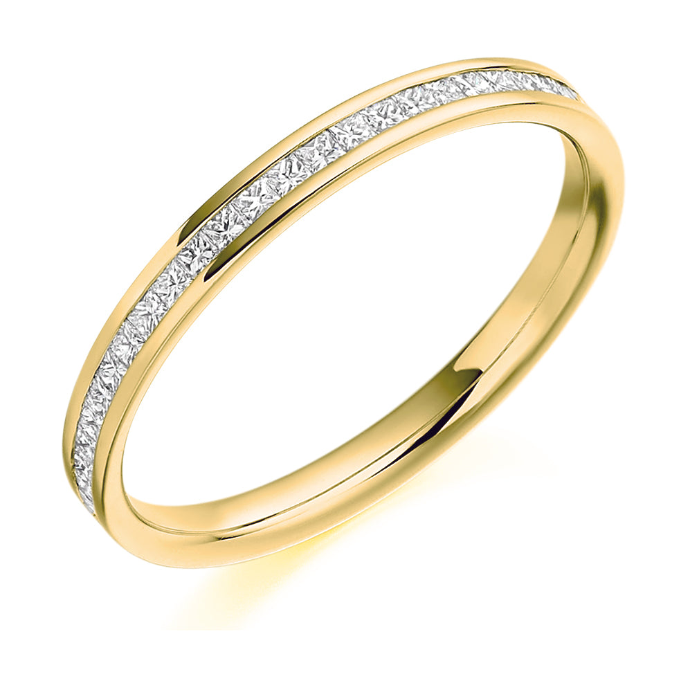 Channel-Set Half Eternity Ring, 0.25ct total (HET3707A) in Yellow Gold