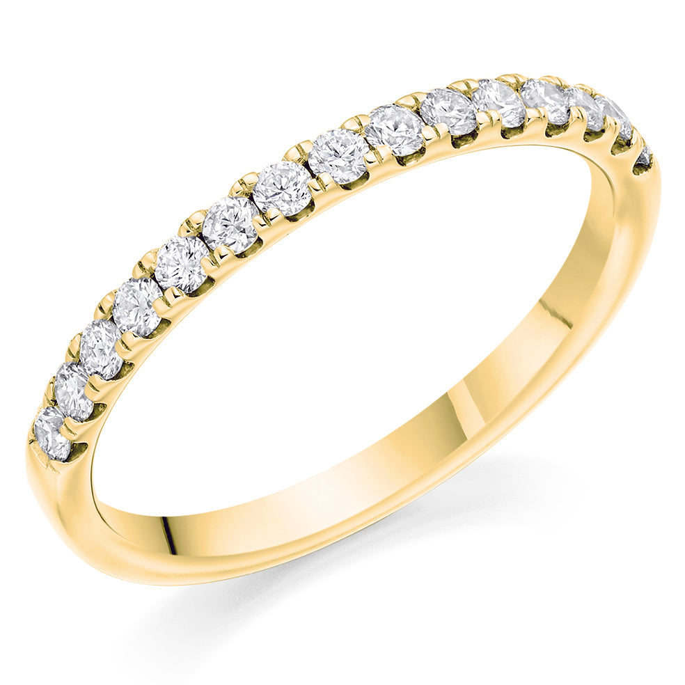 Micro-claw-Set Half Eternity Ring, 0.30ct total (HET3734A) in Yellow Gold