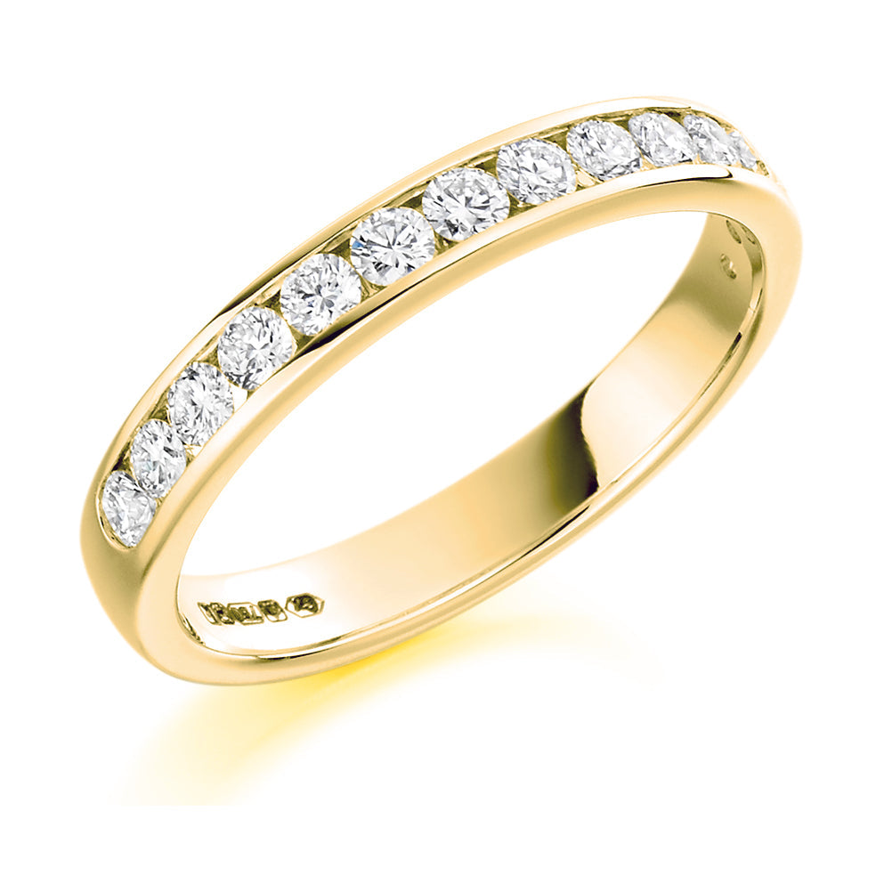 Channel-Set Half Eternity Ring, 0.40ct total (HET3819A) in Yellow Gold
