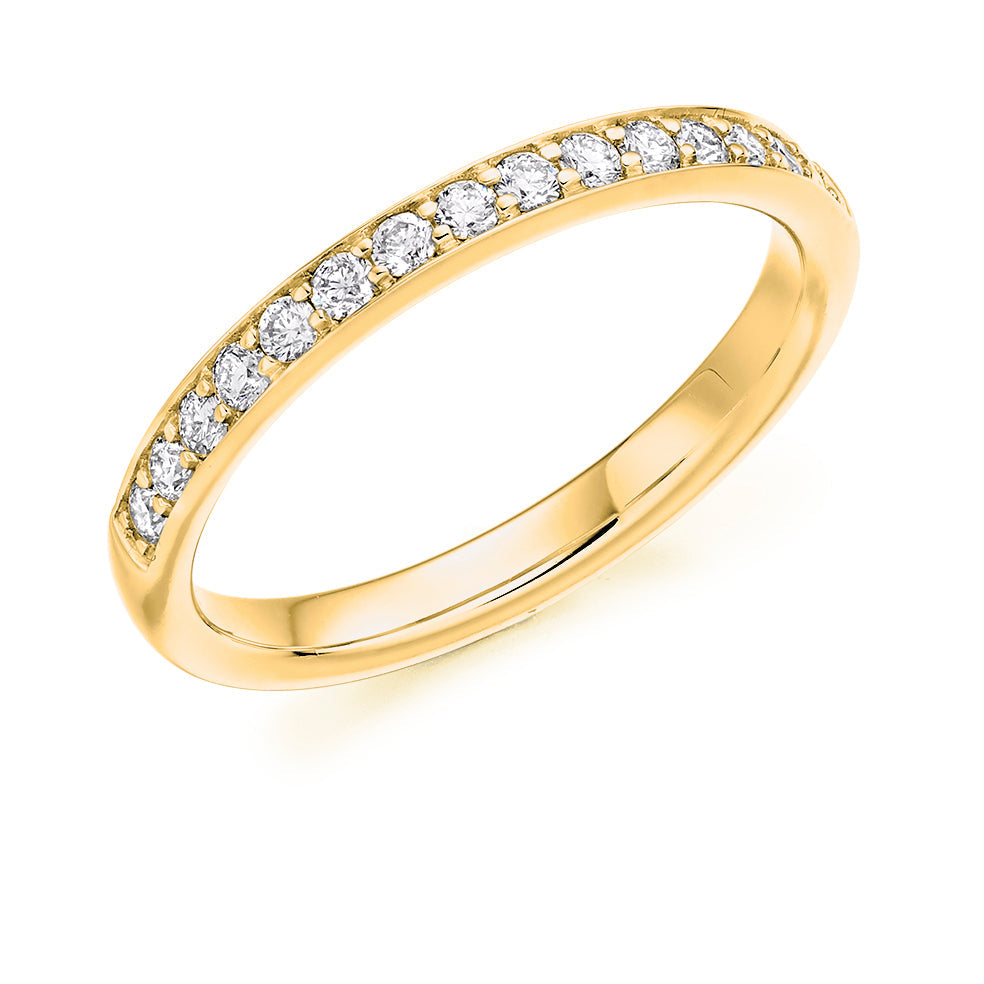 Grain-Set Half Eternity Ring, 0.30ct total (HET3954A) in Yellow Gold