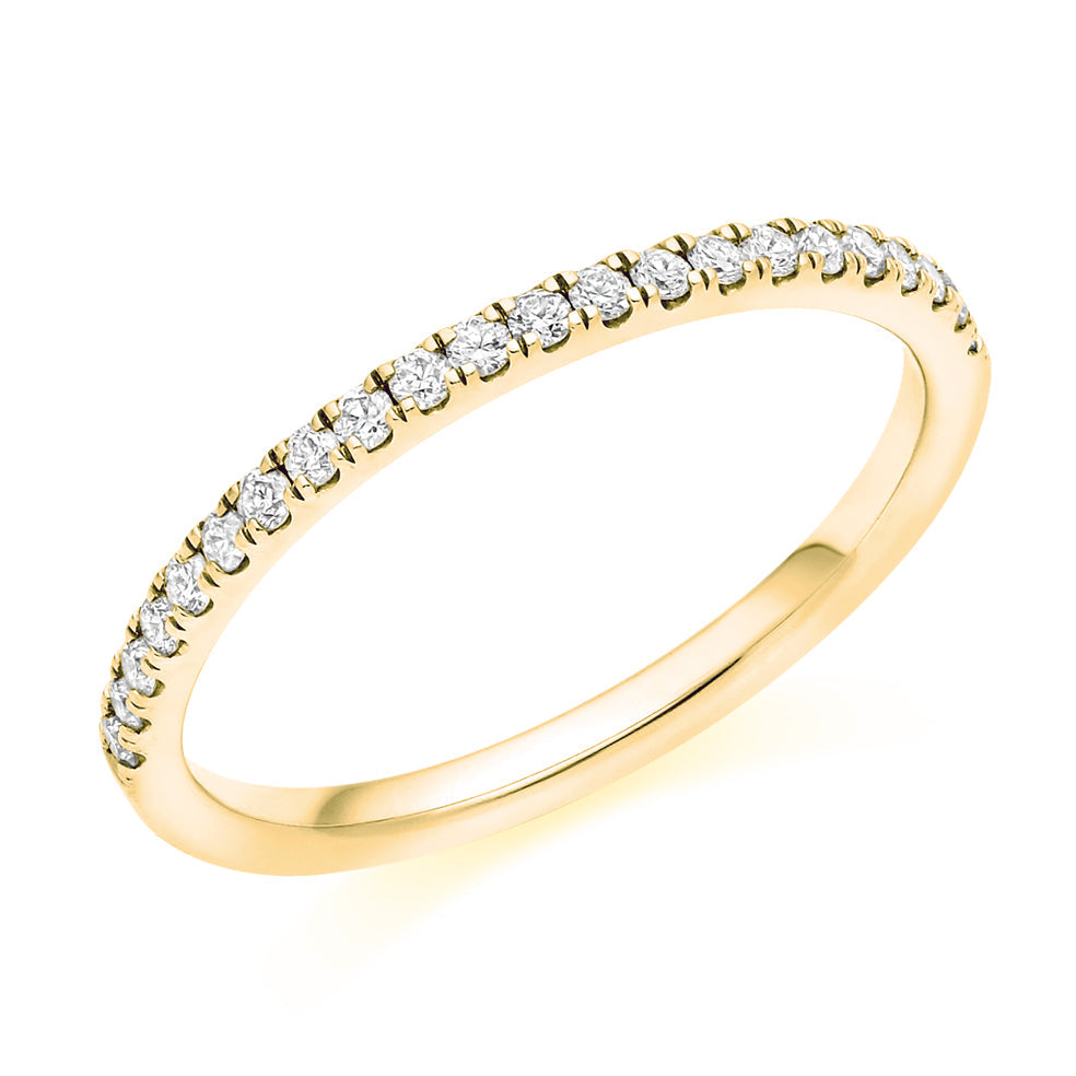 Micro-claw-Set Half Eternity Ring, 0.25ct total (HET3988A) in Yellow Gold