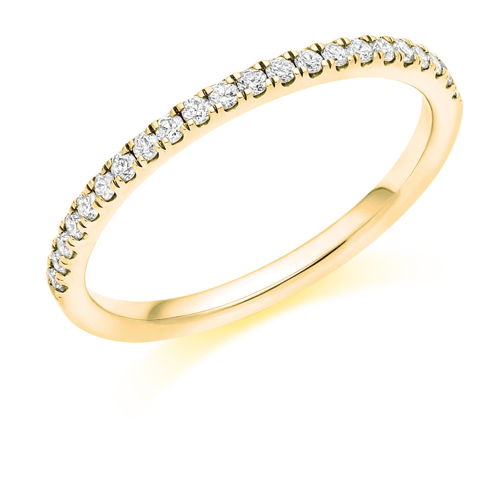 Micro-claw-Set Half Eternity Ring, 0.25ct total (HET4014A) in Yellow Gold