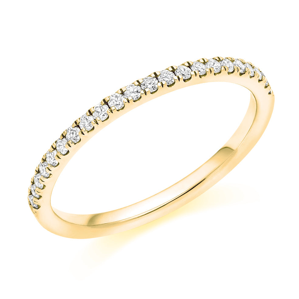 Micro-claw-Set Half Eternity Ring, 0.25ct total (HET4018A) in Yellow Gold