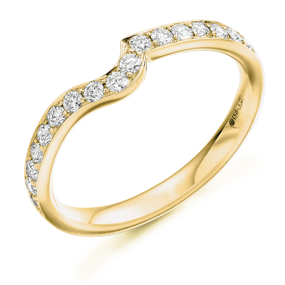 Grain-Set Half Eternity Ring, 0.25ct total (HET4035A) in Yellow Gold