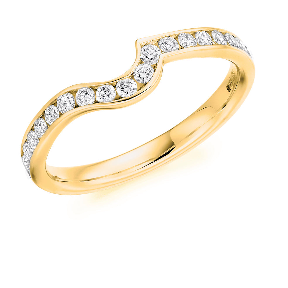Channel-Set Half Eternity Ring, 0.25ct total (HET4139A) in Yellow Gold