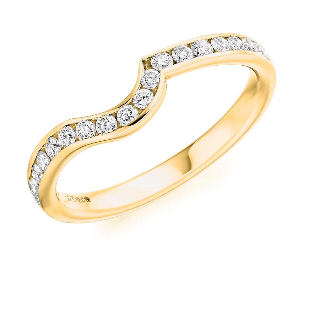 Channel-Set Half Eternity Ring, 0.25ct total (HET4142A) in Yellow Gold