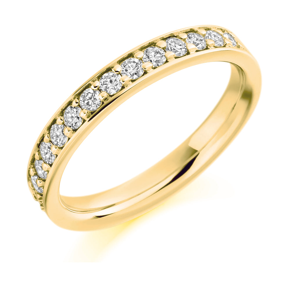 Grain-Set Half Eternity Ring, 0.30ct total (HET4297A) in Yellow Gold