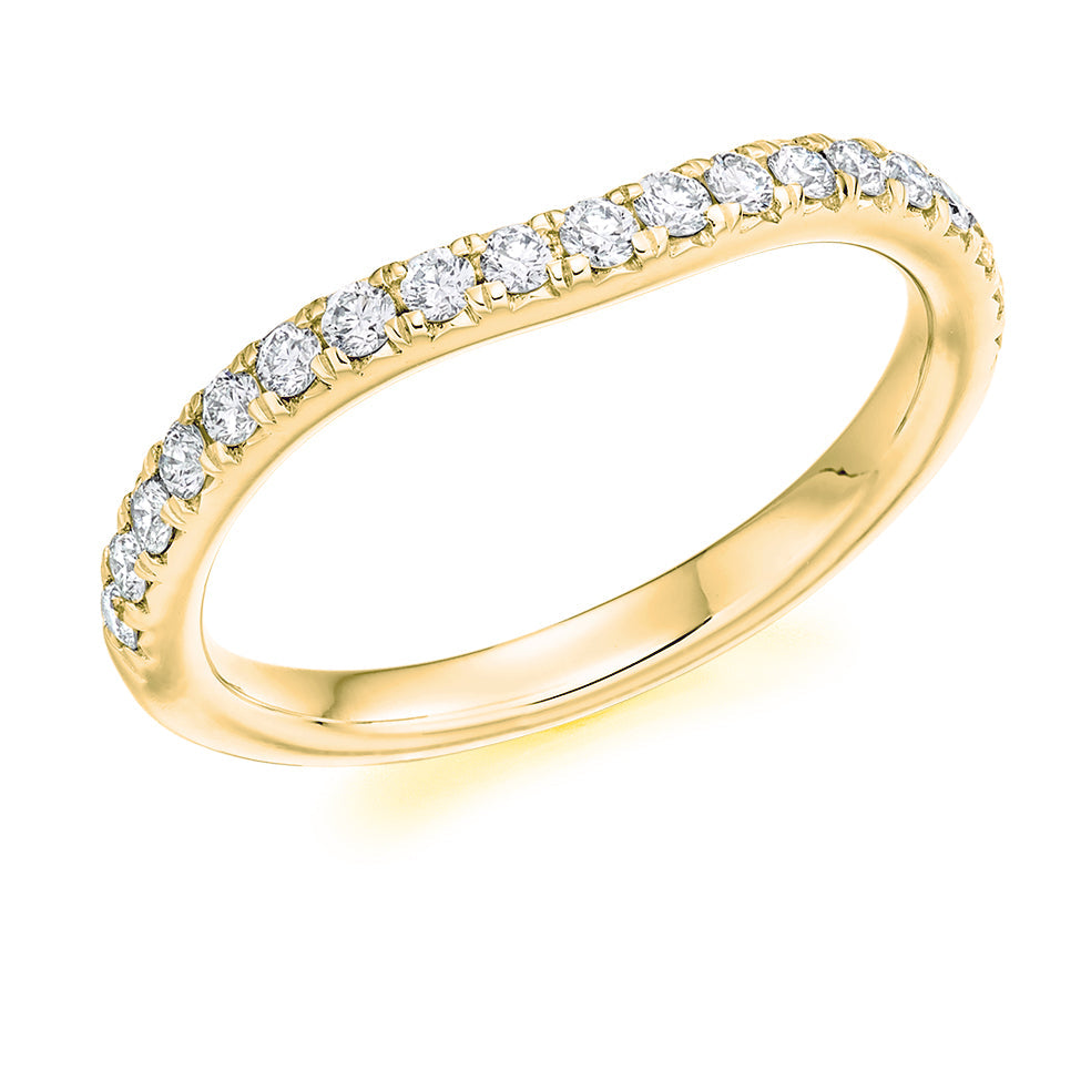 Micro-claw-Set Half Eternity Ring, 0.35ct total (HET4351A) in Yellow Gold
