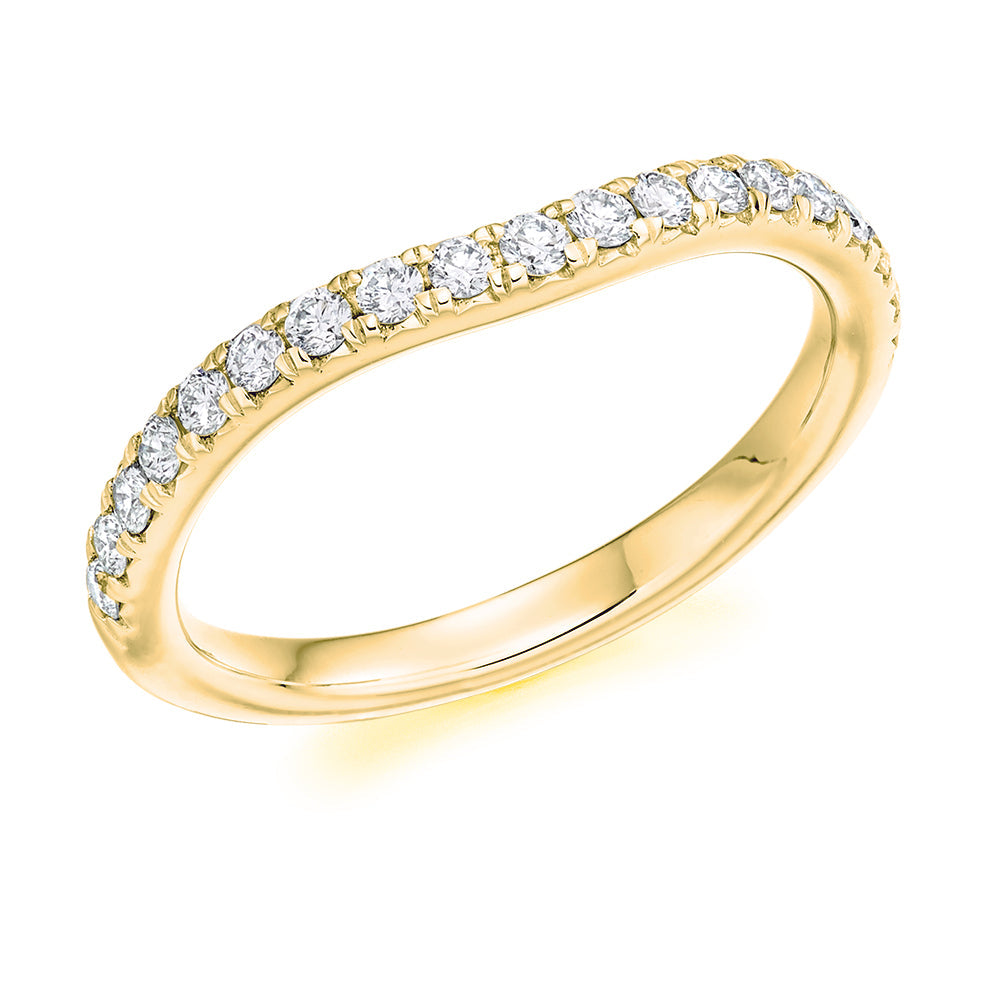 Micro-claw-Set Half Eternity Ring, 0.35ct total (HET4353A) in Yellow Gold