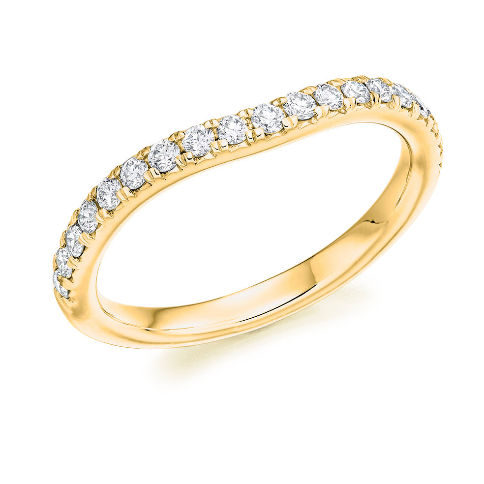 Micro-claw-Set Half Eternity Ring, 0.35ct total (HET4354A) in Yellow Gold
