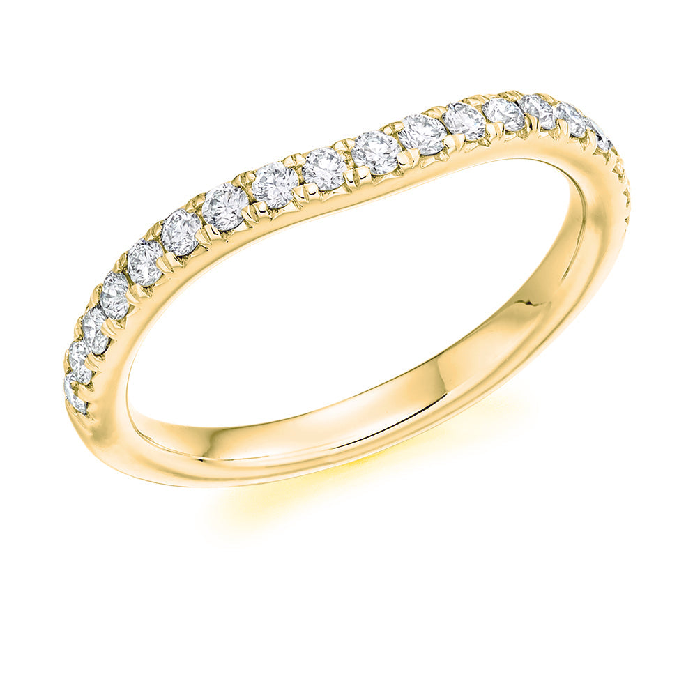 Micro-claw-Set Half Eternity Ring, 0.35ct total (HET4355A) in Yellow Gold