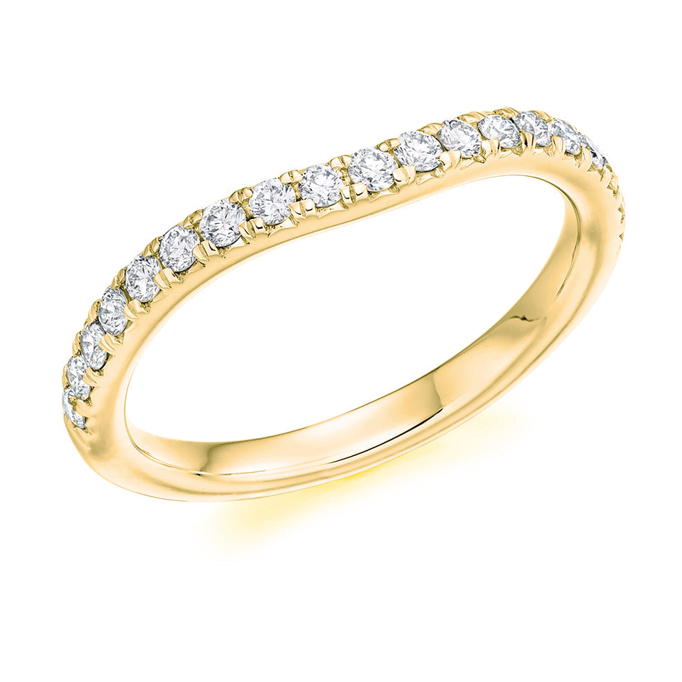 Micro-claw-Set Half Eternity Ring, 0.35ct total (HET4356A) in Yellow Gold