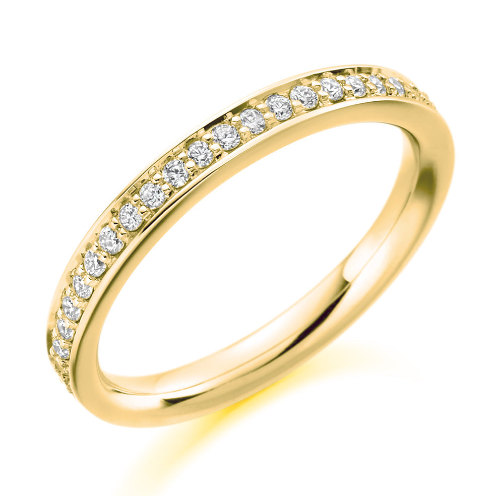 Grain-Set Half Eternity Ring, 0.25ct total (HET4606A) in Yellow Gold